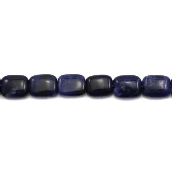 Jade teinté Bleu Goutte Plate facette 12x15mm x 1PC