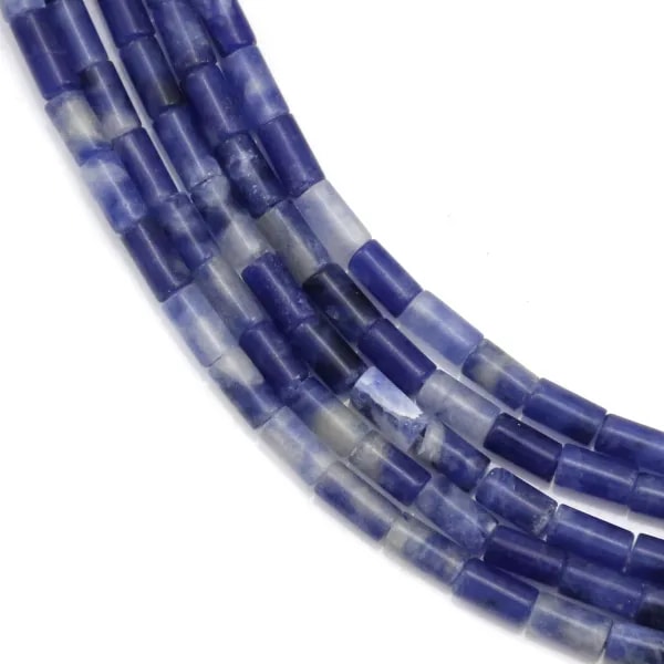 Sodalite en forme de tube 2.5x5mm x 40cm
