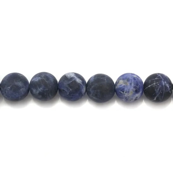 Sodalite matte ronde 10mm x 5 pcs