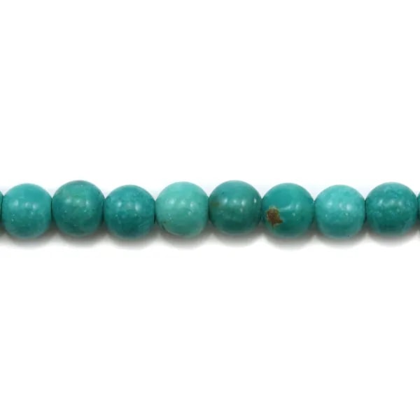 Howlite teinté turquoise ronde 3mm x 20pcs
