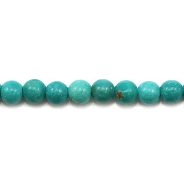 Turquoise traité verte ronde 4mm x 20pcs