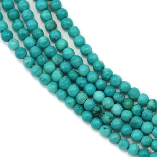 Turquoise traité verte ronde 2mm x 40cm