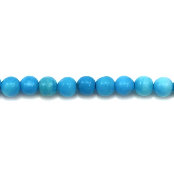 Turquoise  reconstitué  Ronde 3mm
