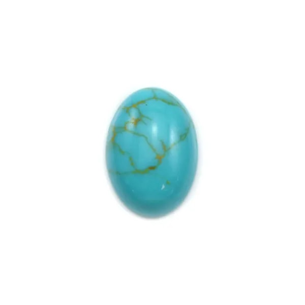 Cabochon Reconstituted Turquoise 10x14mm x 1pc