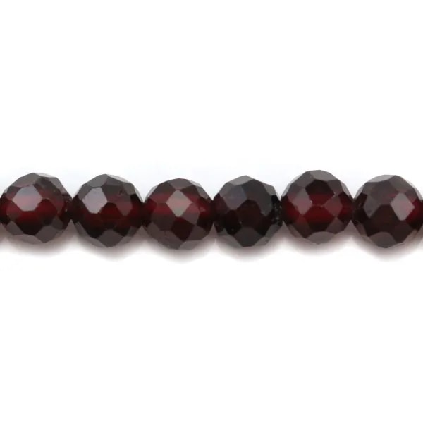 Garnet Faceted Round 4mm x 10pcs