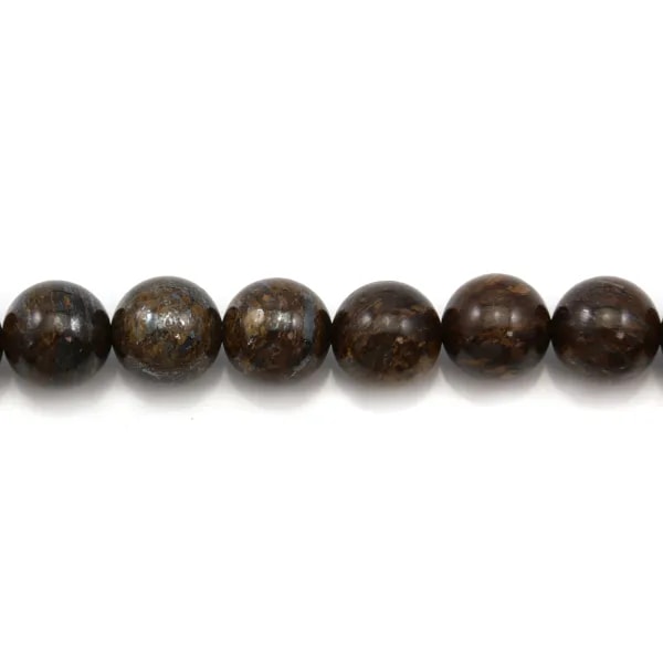 Bronzite ronde 12mm x 4 pcs
