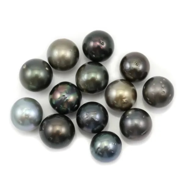 Perla coltivata di Tahiti, rotonda, 10-11 mm, D x 1 pz