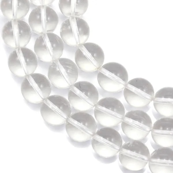 Cristal de roche Ronde 14mm x 40cm