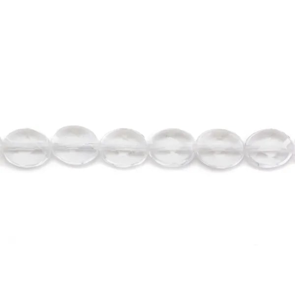 Rock Crystal Quartz Faceted Oval 8x10mm x 2pcs