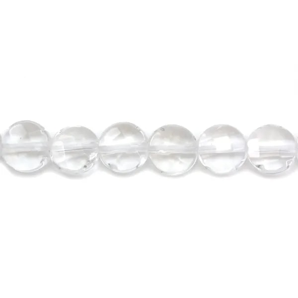 Cristal de roche Rond Plat Facette