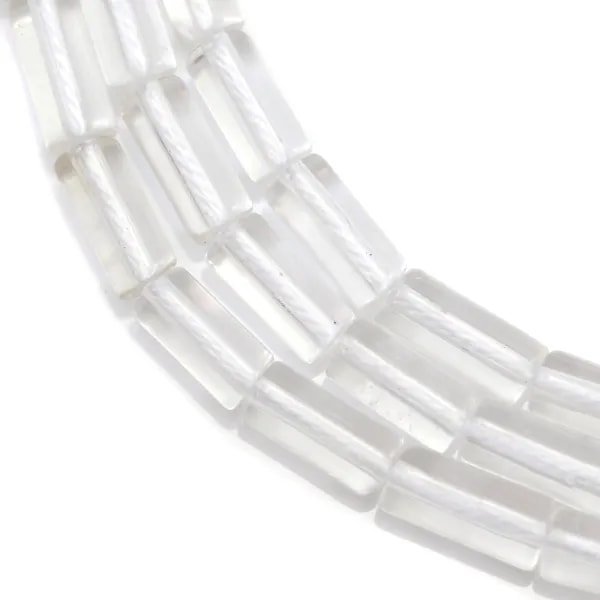 Cristal de roche goutte facette 10x30mm x 40cm