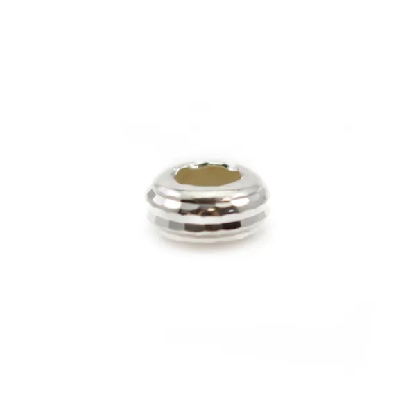 Spacers faceted roundel 5mm silver 925 x 4pcs