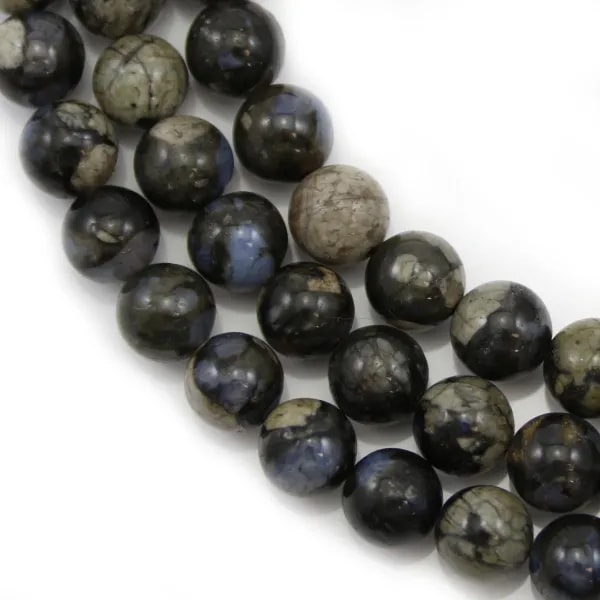 Opal grise ronde 8mm x 40cm