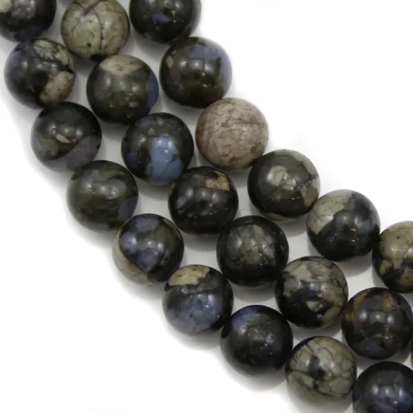 Opal grise ronde 10mm x 40cm