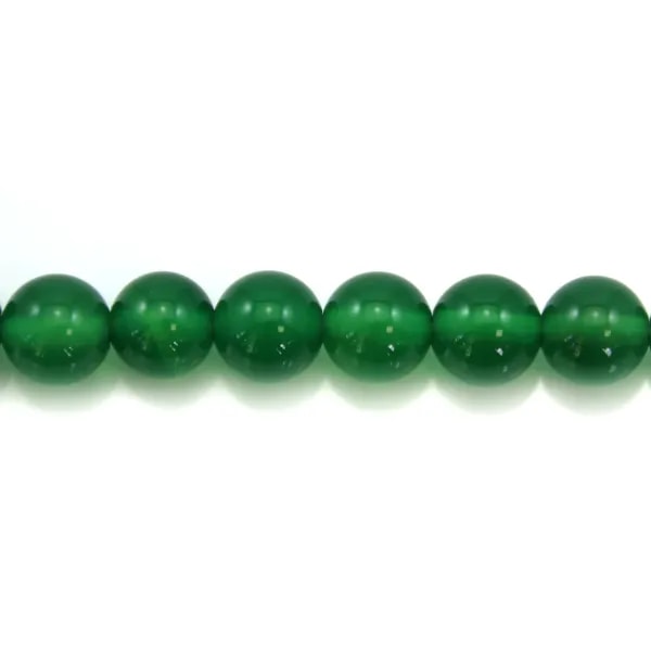 Agate vert ronde 8mm x 5 st