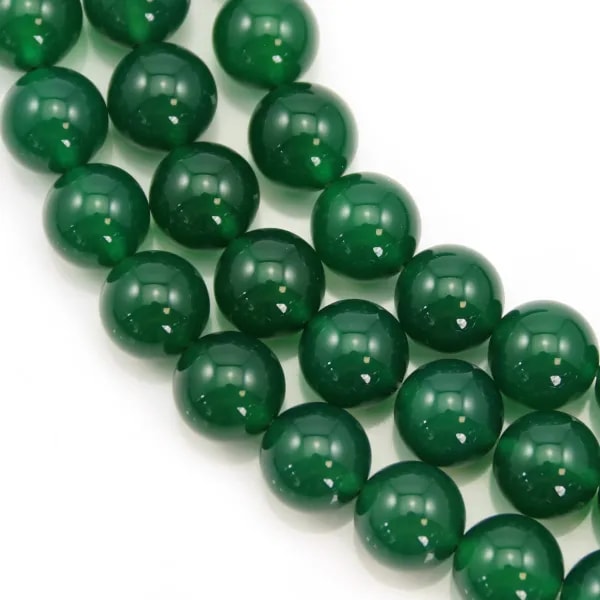 Agate vert ronde 10mm x 40cm