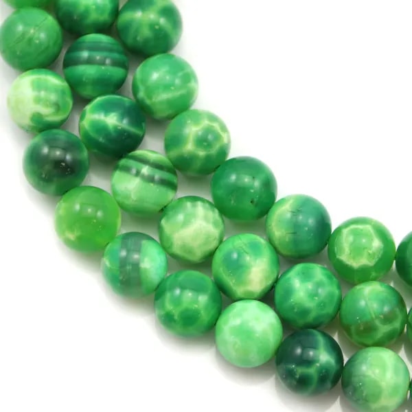 Agate paon,en forme de ronde 10mm x 40cm
