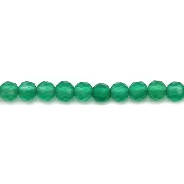 Agate vert rond facette 3mm x 20 pcs