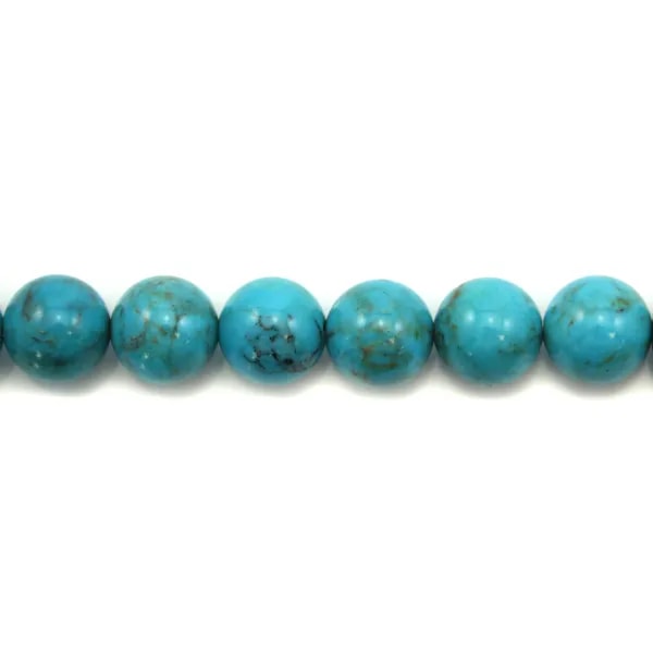 Turquoise ronde 10mm x 1pc