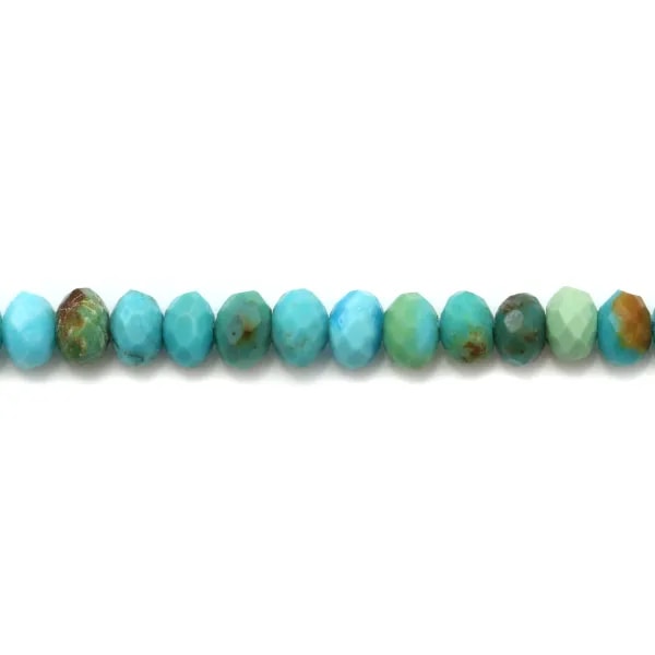 Turquoise naturelle rondelle facette 2x3mm x 20pcs