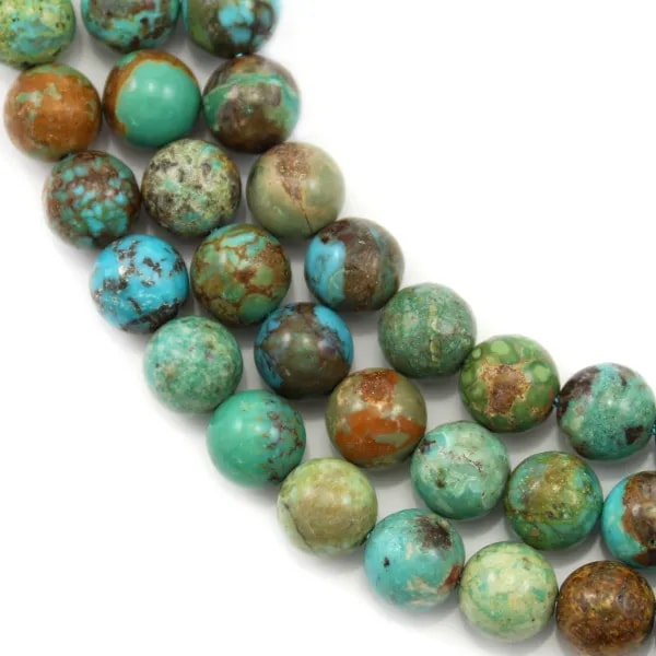 Turquoise ronde sur fil 8mm x 40cm