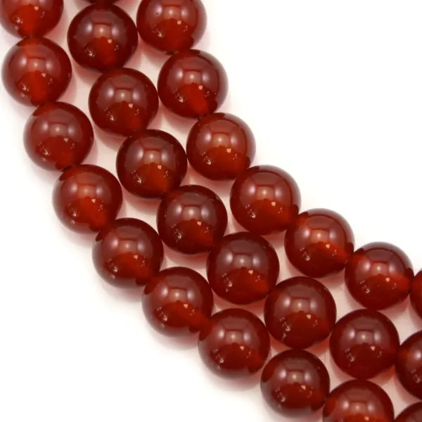 Agate rouge ronde 10mm x 40cm