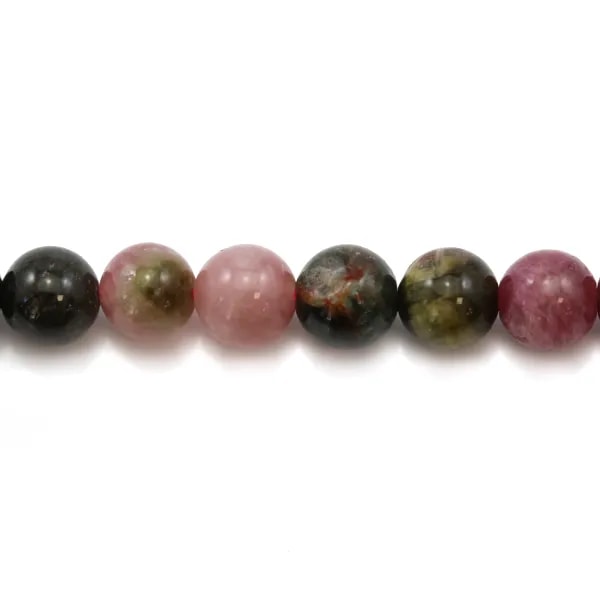 Tourmaline ronde 6-6.5mm x 4pcs