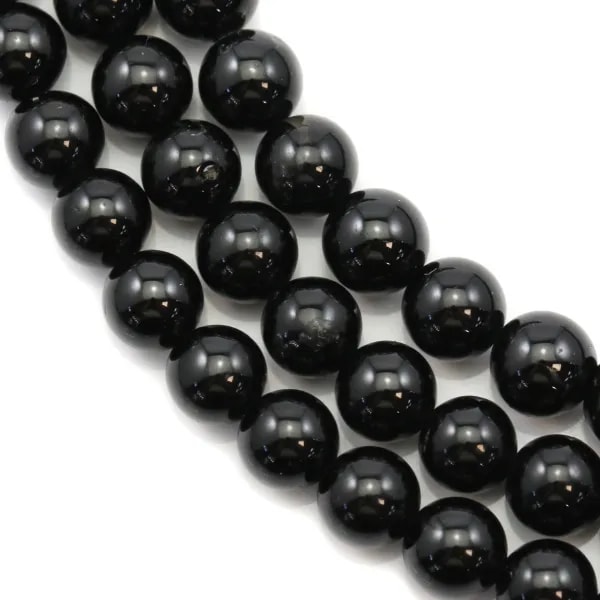 Tourmaline  Noire Ronde 10mm x 40cm