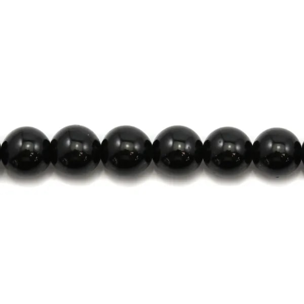 Tourmaline  Noire Ronde 12mm x 40cm