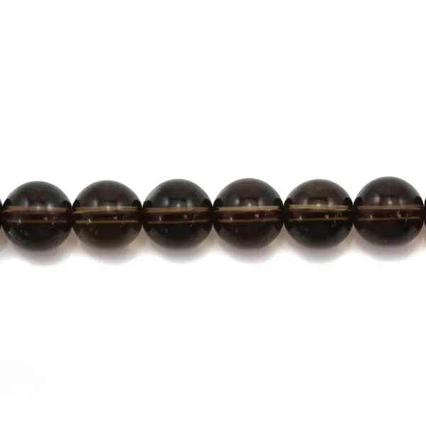 Quartz Fumé Ronde 8mm x 5pcs