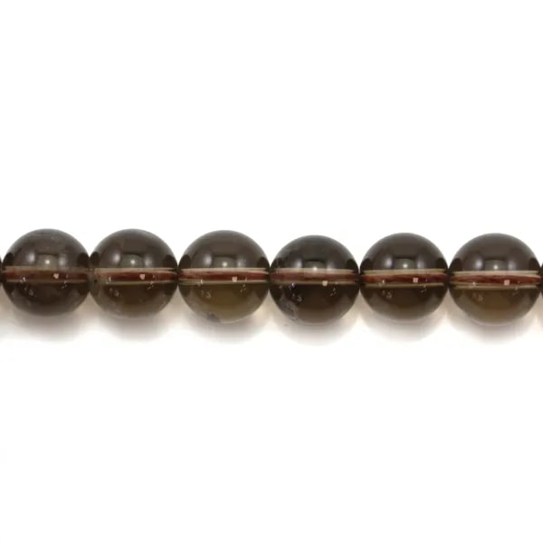 Quartz fumé ronde 12mm x 2pcs