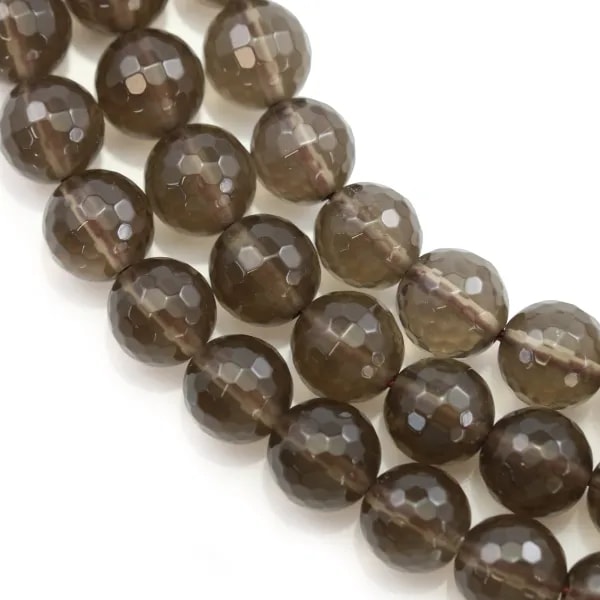 Quartz Fumé Ronde Facette