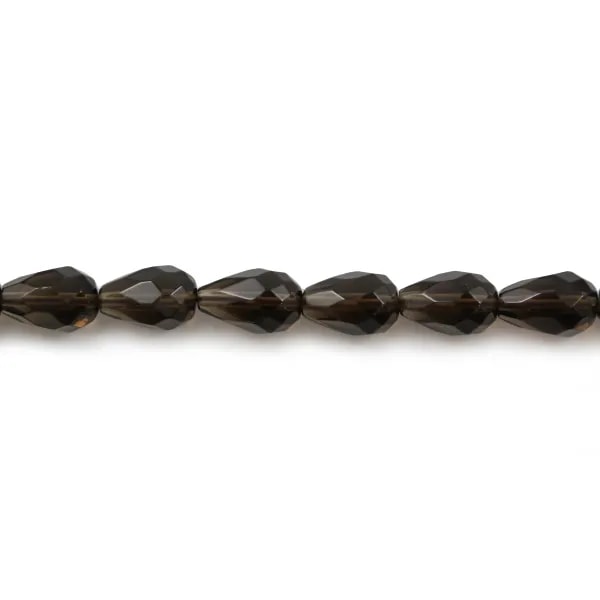 Smoky Quartz Faceted Teardrop