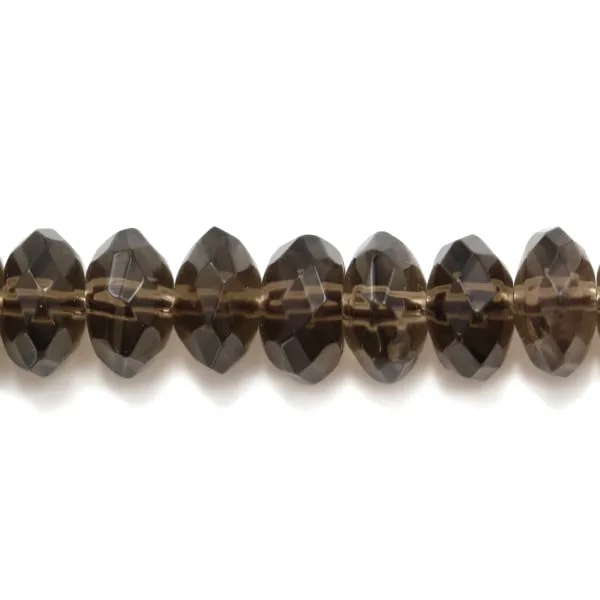 Quartz Fumé Rondelle Facette 3x5mm x 40 cm 