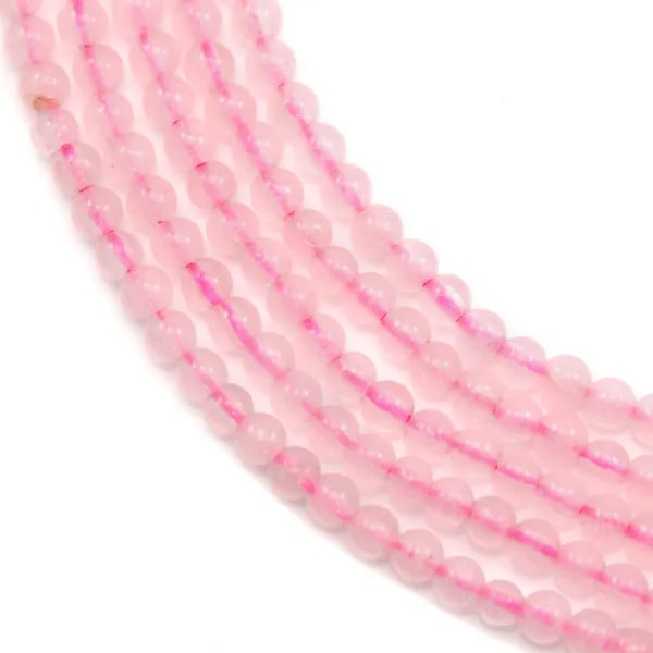 Quartz rose rond 2mm x 40cm