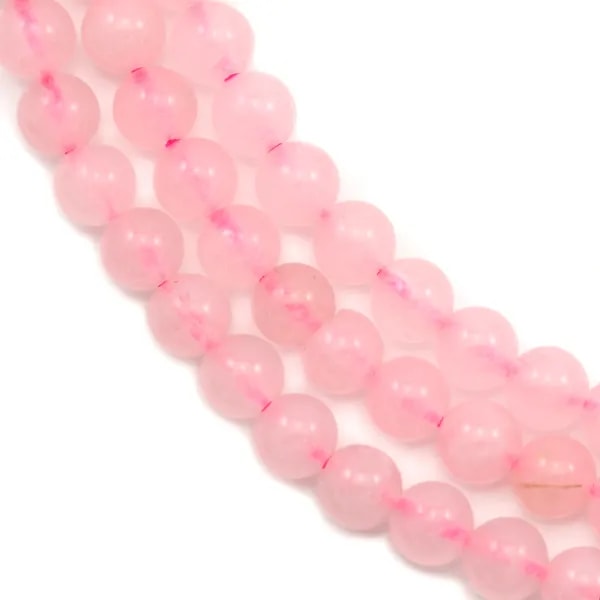 Quartz  Rose Rond 4mm x 40cm 