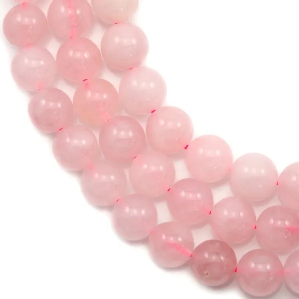 Quartz  Rose Rond 10mm x 40cm 