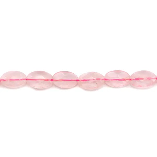 Quartz Rose Ovale facette  13x18mm x 2pcs 