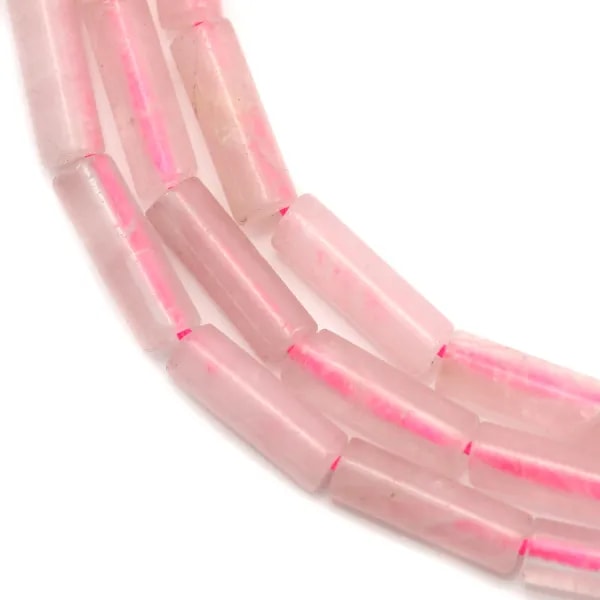 Quartz rose tube 4x13mm x 40cm