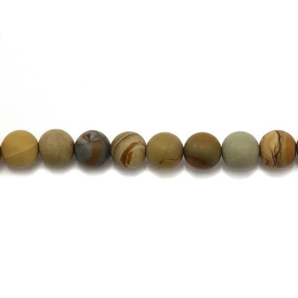 Wildhorse landscape jasper mat round 6mm x 40cm