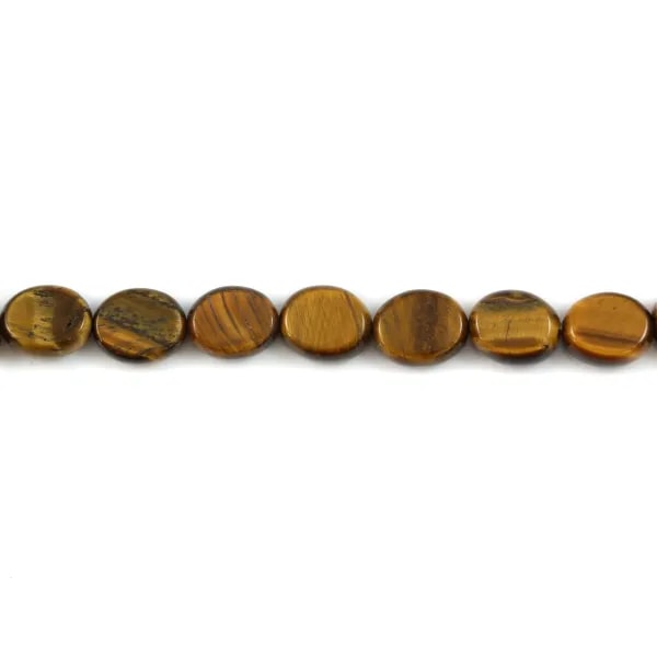 Oeil de tigre oval 8x10mm x 10pcs