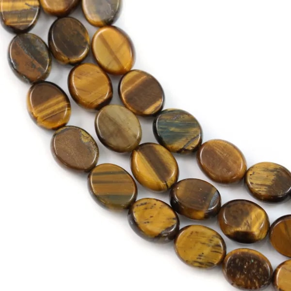 Oeil de tigre oval 8x10mm x 40cm