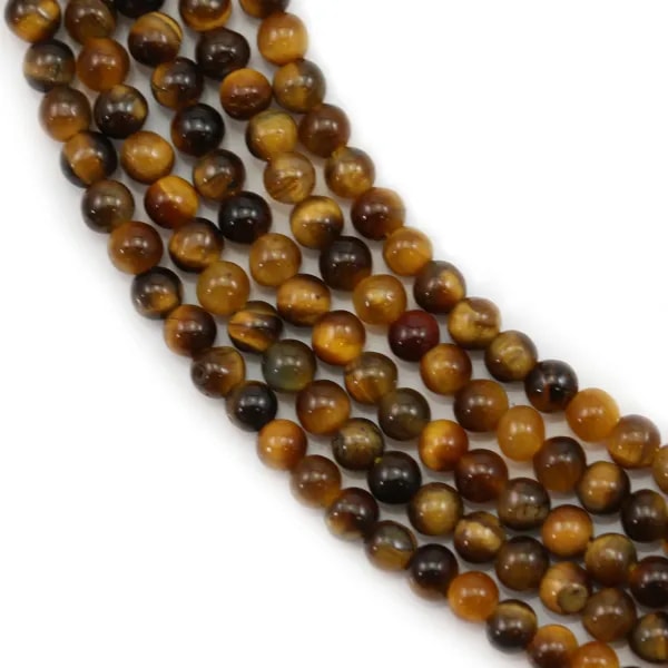 Oeil de tigre rond 2mm x 40cm
