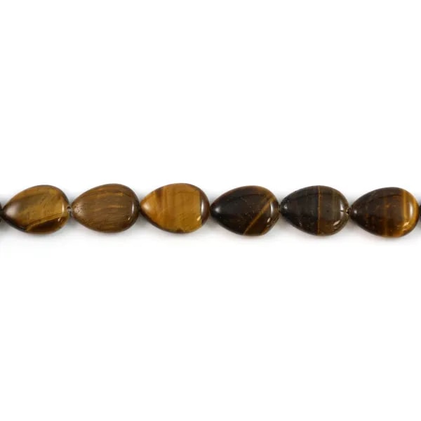 Œil de tigre goutte plat 13x18mm x 40cm