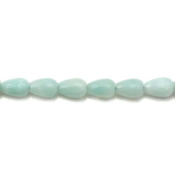Amazonite Goutte Ronde Facette 8x12mm x 2pcs