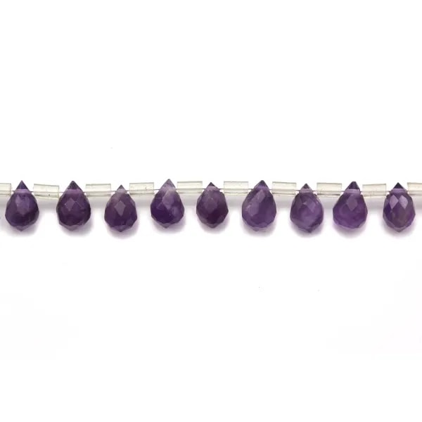 Améthyste claire ovale 10x14mm x 40cm