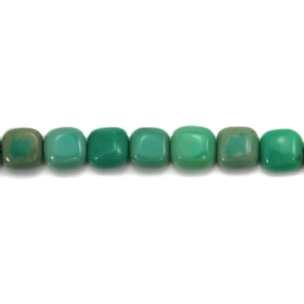 Agate d'herbe carré 8mm x 40cm