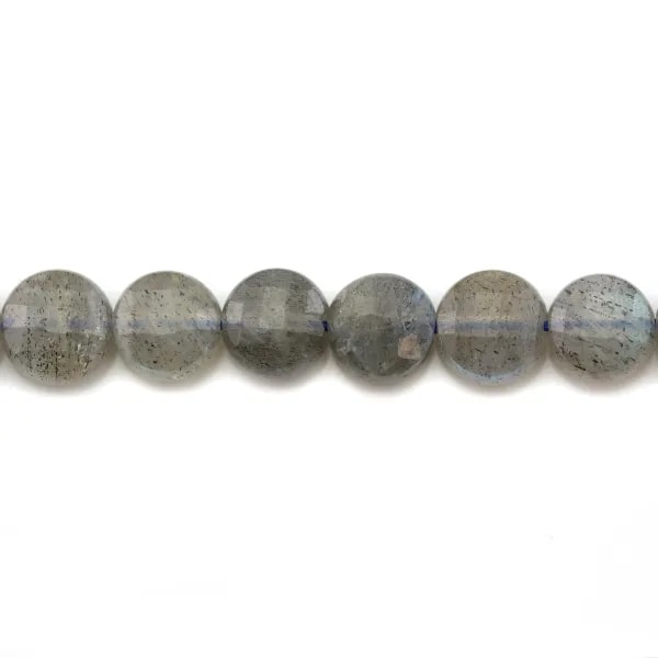 Labradorite, de forme ronde plate facetté, 6mm x 39cm