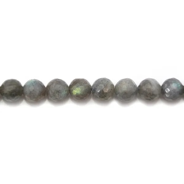 Labradorite Ronde Facette 8mm x 4pcs