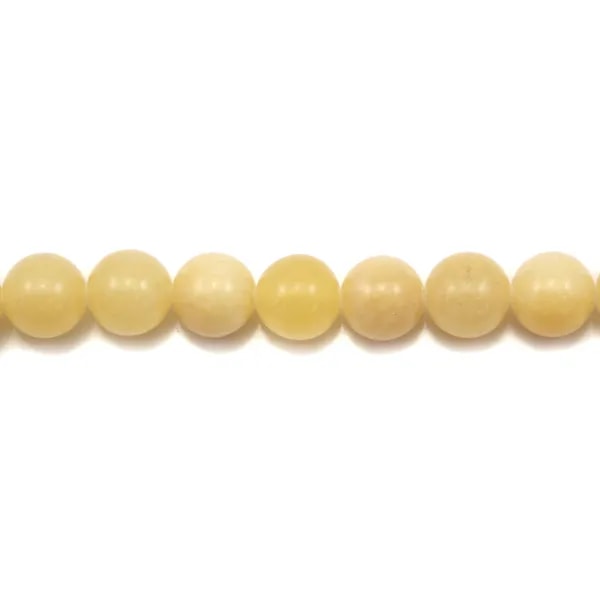 Jade miel rond 12mm x 5pcs